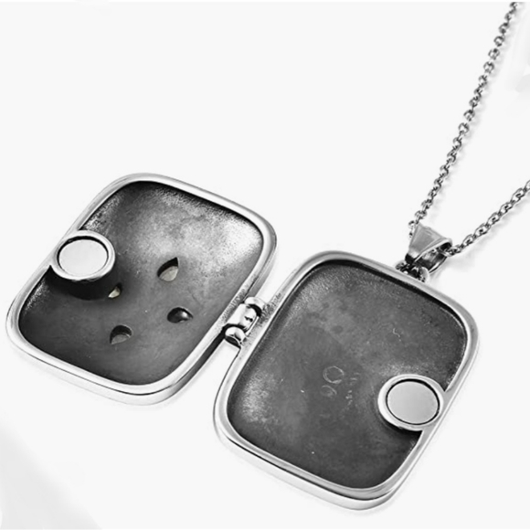 NEW! Malagasy Labradorite & Swiss Marcasite Pendant in Black Oxidized Stainless - Picture 13 of 15